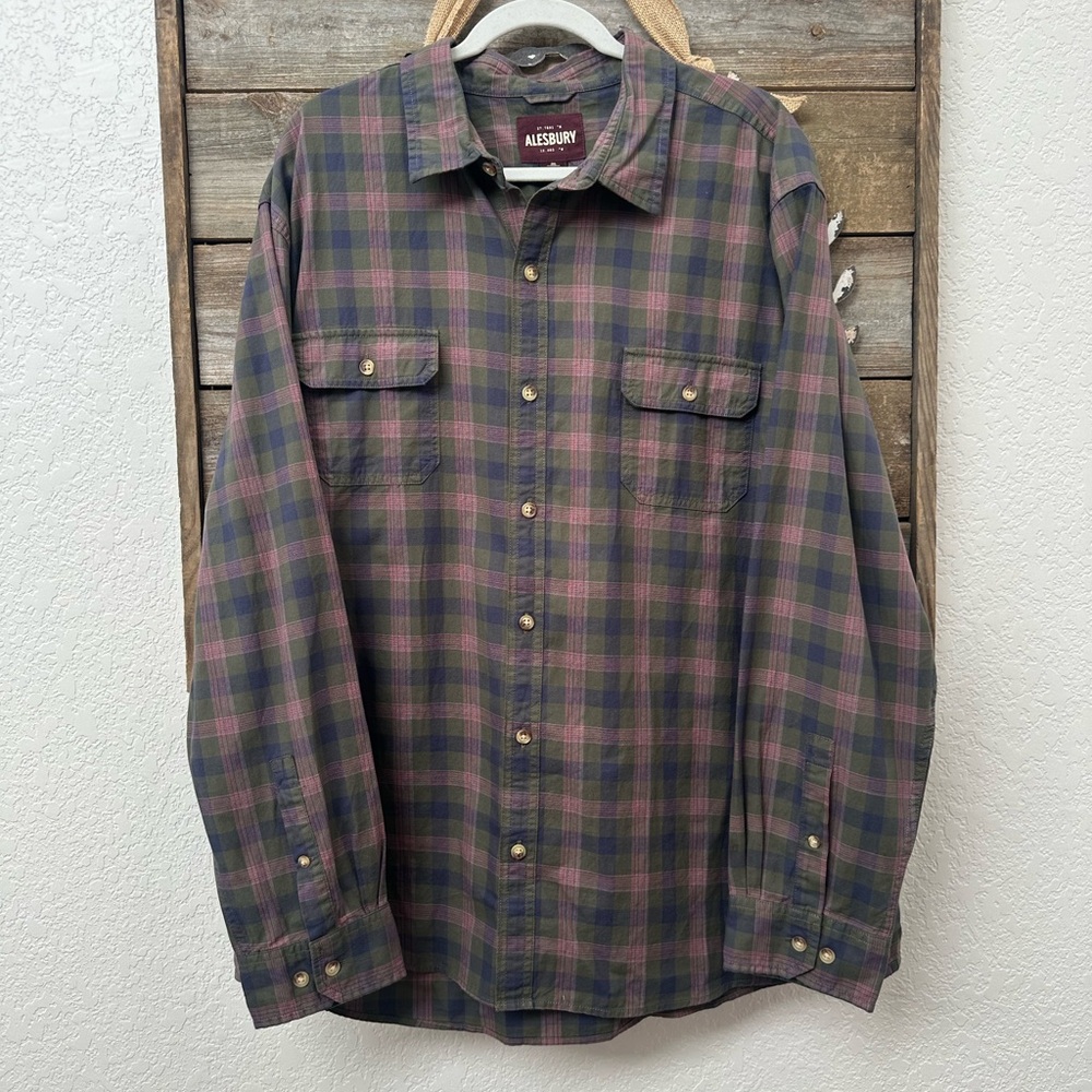 Stitch Fix Alesbury Men's Plaid Long Sleeve Shirt Samson size 2XL NWT